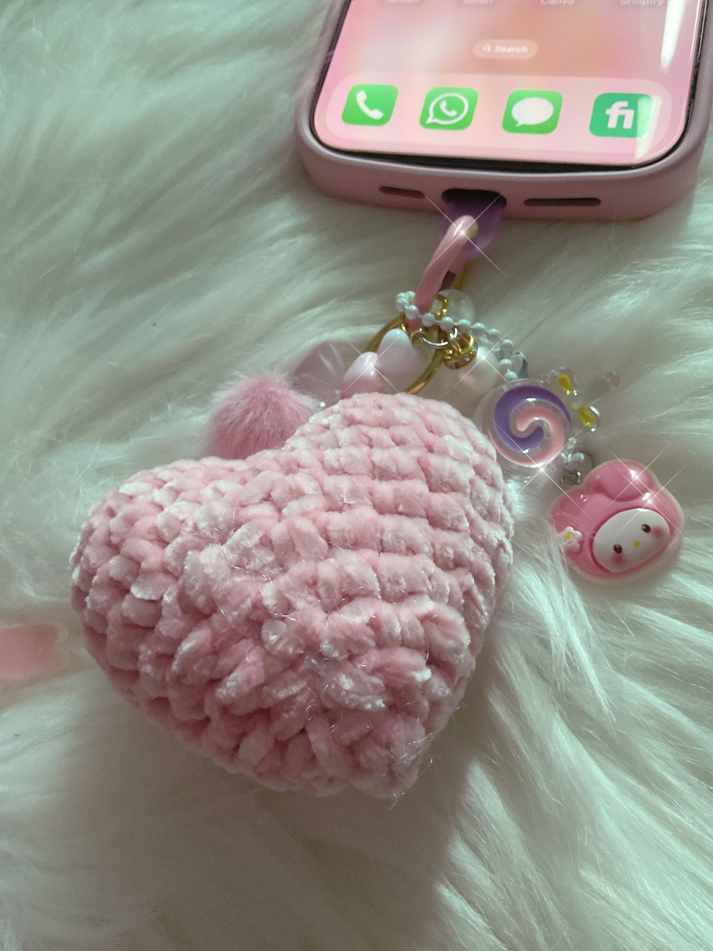 GRACE HEART BAG CHARM