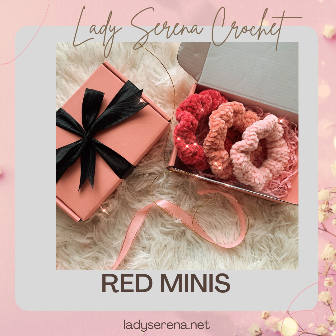 RED MINI HAIR SCRUNCHIE PACK