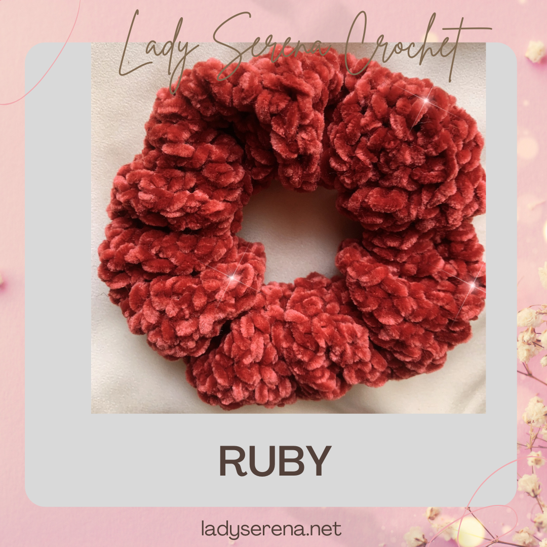 RUBY CROCHET HAIR SCRUNCHIE