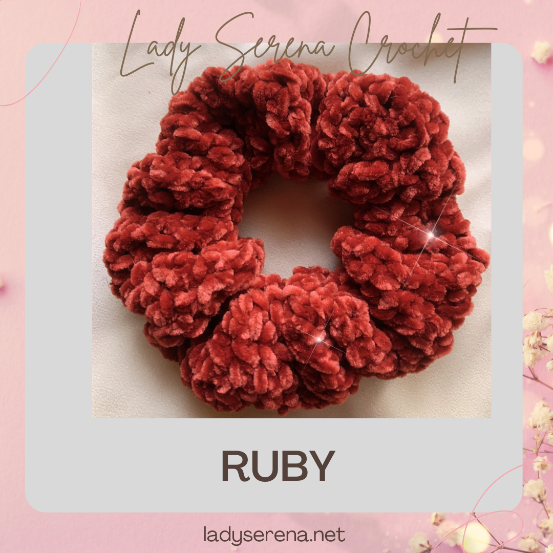 RUBY CROCHET HAIR SCRUNCHIE