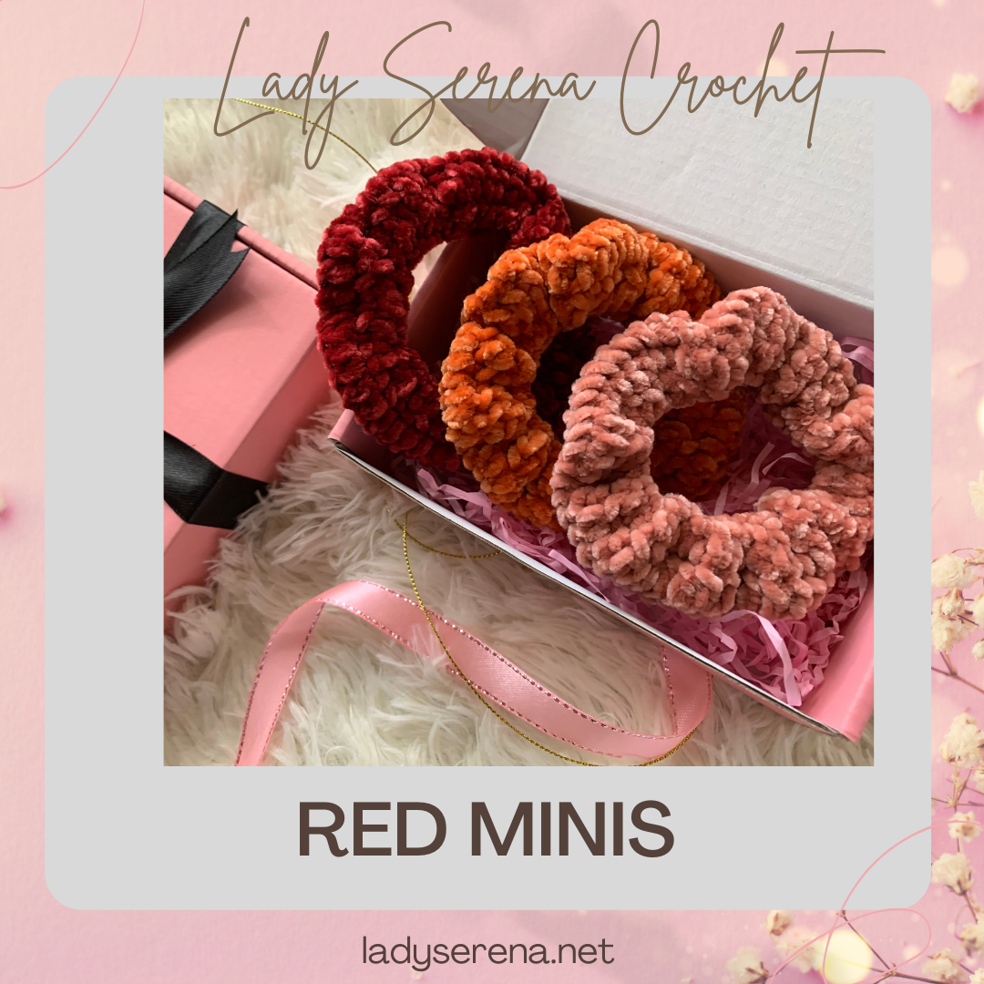 RED MINI CROCHET HAIR SCRUNCHIE