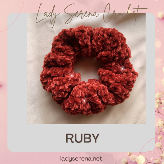 RUBY CROCHET HAIR SCRUNCHIE