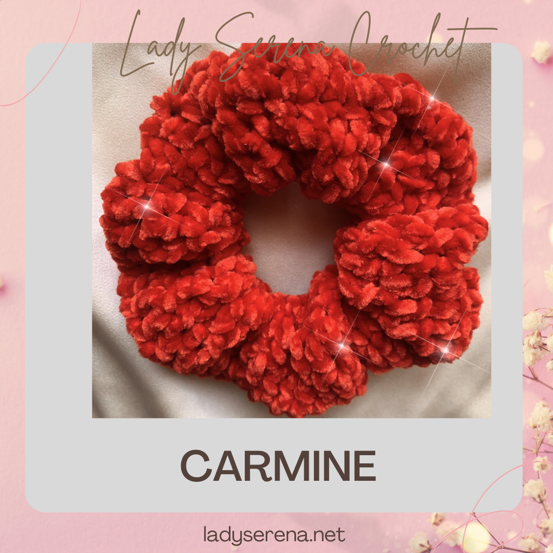 CARMINE CROCHET HAIR SCRUNCHIE