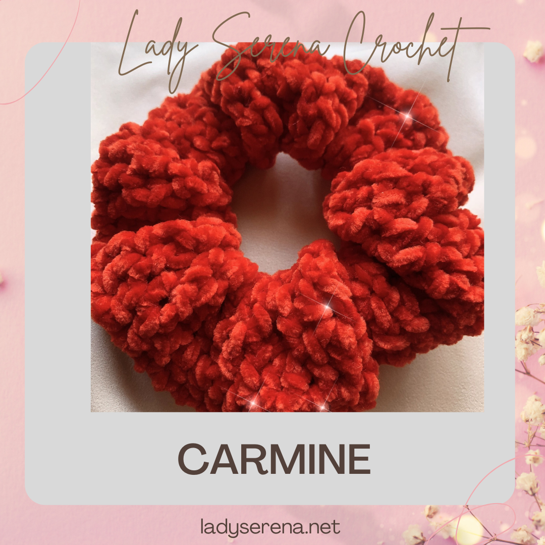 CARMINE CROCHET HAIR SCRUNCHIE