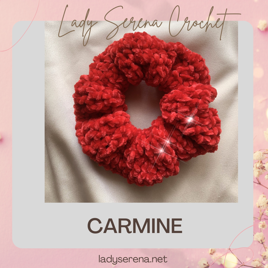 CARMINE CROCHET HAIR SCRUNCHIE